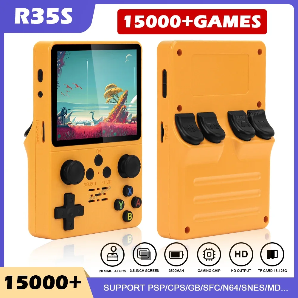 compact size R35s Retro Handheld for storage